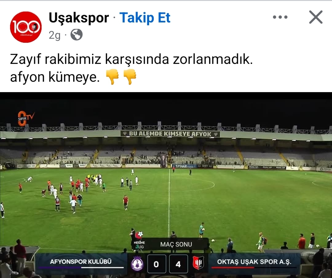 Yazıklar Olsun Uşakspor! Dedirttiler..