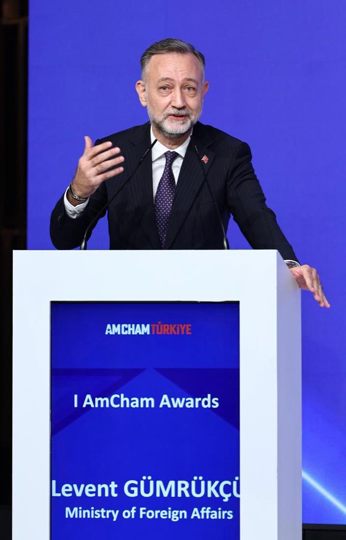 T.C. Dışişleri Bakanlığı'nın Paylaşımı: Büyükelçi Levent Gümrükçü'nün AmCham Türkiye Etkinliğine Katılımı