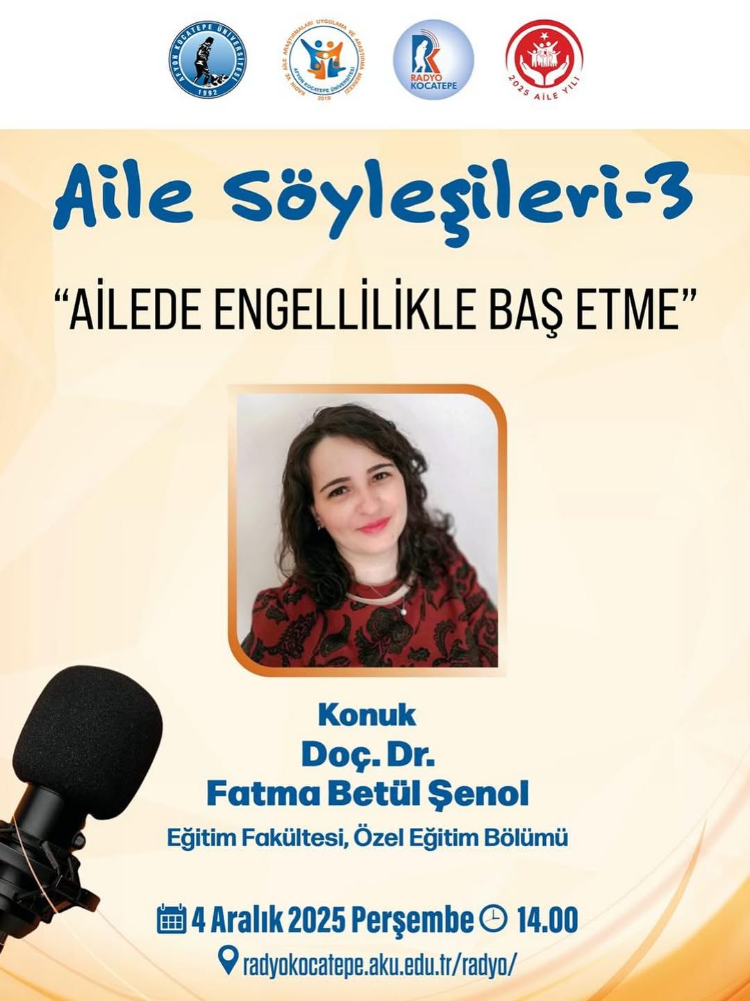Afyon Kocatepe Üniversitesi'nde Bugün: Aile Söyleşileri-3