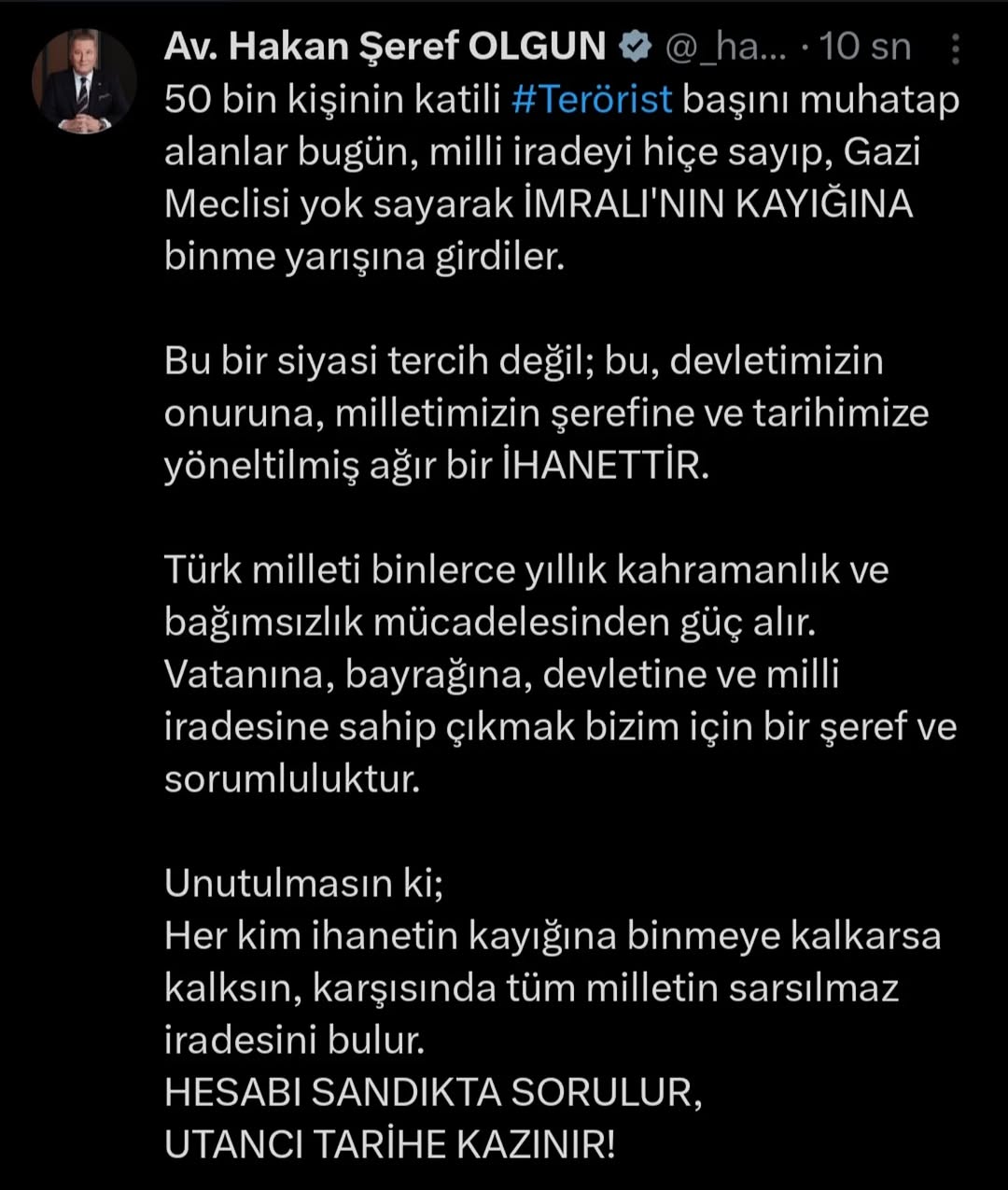 İMRALI'NIN KAYIĞINA Binme Yarışına Girenler, Milli İradeyi Hiçe Saydılar