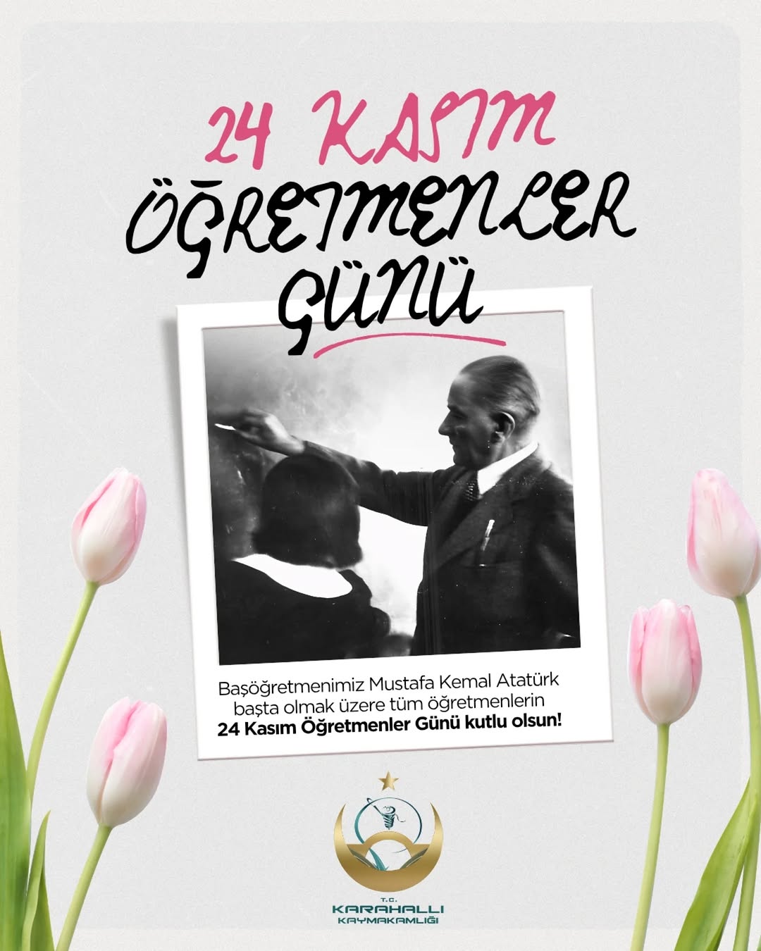 Öğretmenler Günü Kutlaması Karahallı Kaymakamlığı'ndan