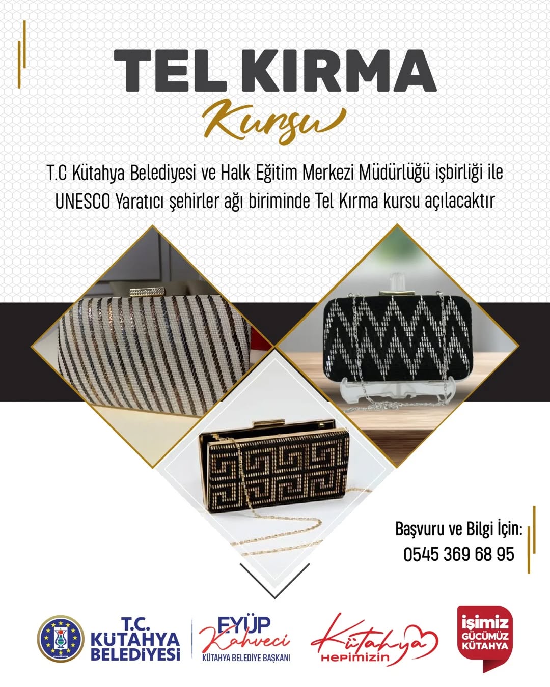 Kütahya Belediyesi Tel Kırma Kursuna Başvurular Başladı
