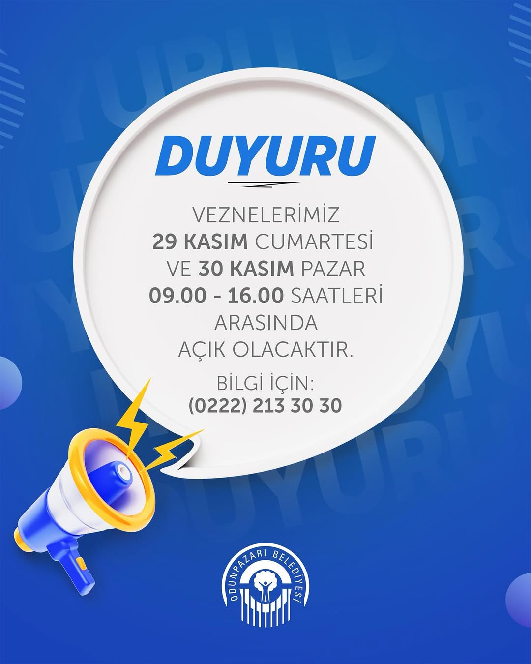 Odunpazarı Belediyesi'nden Vergi Ödeme Duyurusu