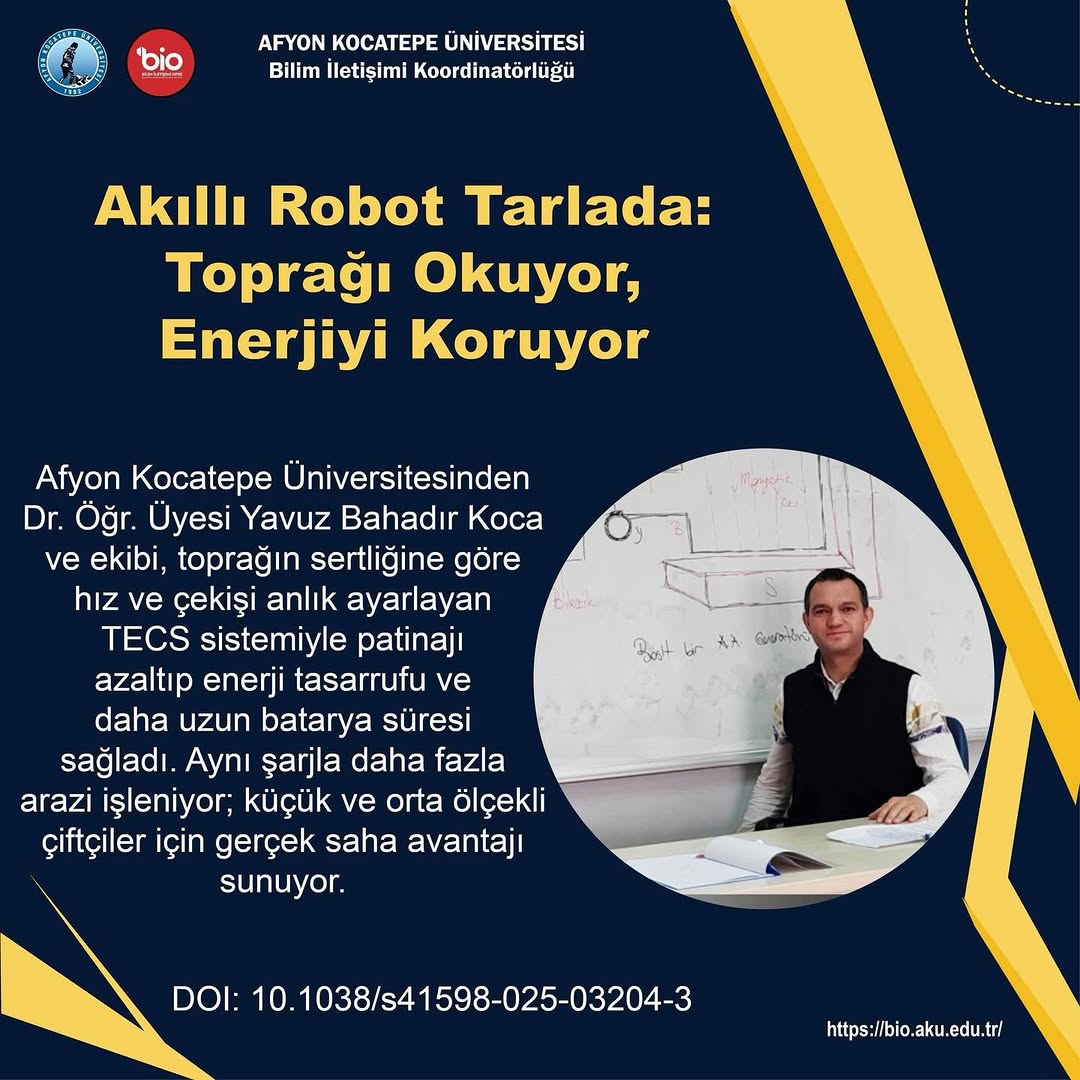 Akıllı Robot Tarlada: Toprağı Okuyor, Enerjiyi Koruyor!