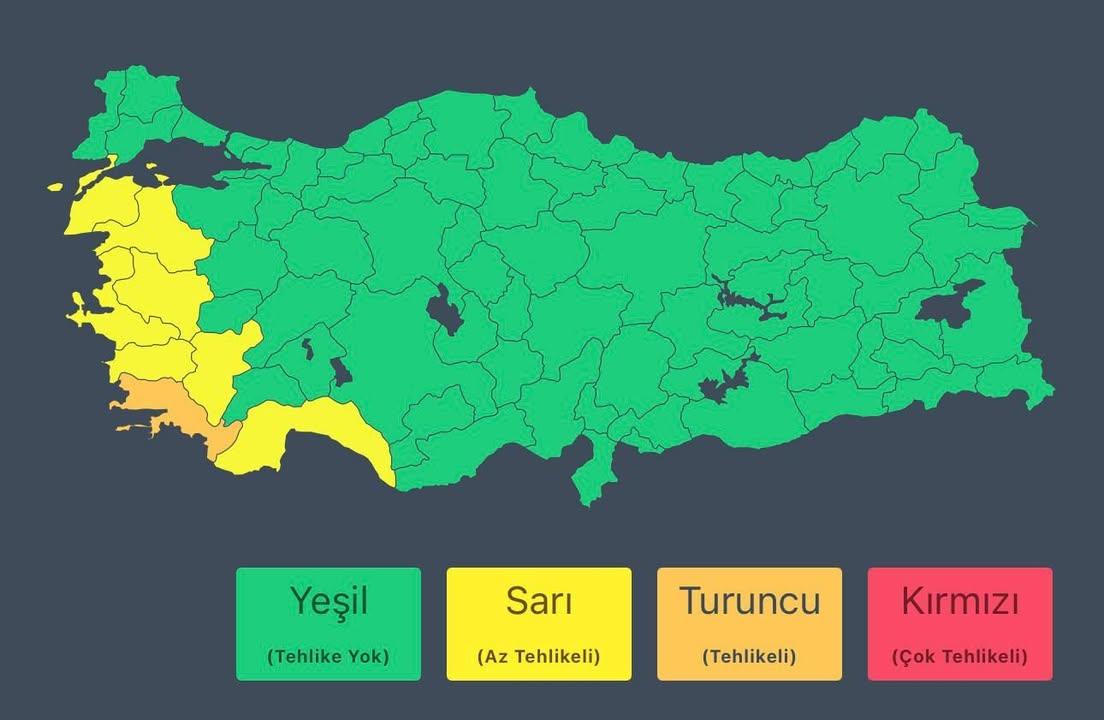 Meteoroloji Genel Müdürlüğü'nden Alınan Son Hava Durumu Raporu