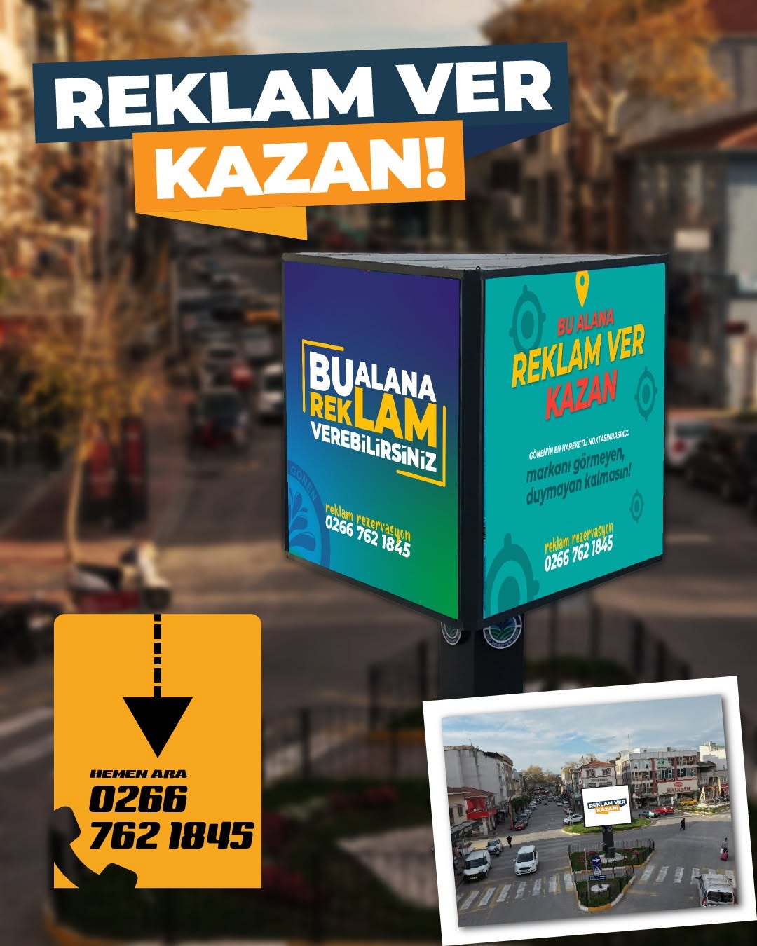 Gönen’in En Yoğun Noktasındaki 3 Yönlü MegaLED Ekranlarımız