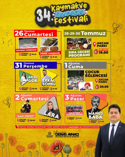Bolvadin'de Kaymak ve Eber Gölü Festivali Coşkusu Başlıyor
