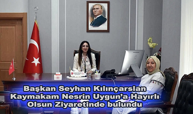 İscehisar Belediye Başkanı Seyhan Kılınçarslan'dan Kaymakam Nesrin Uygun'a Hayırlı Olsun Ziyareti