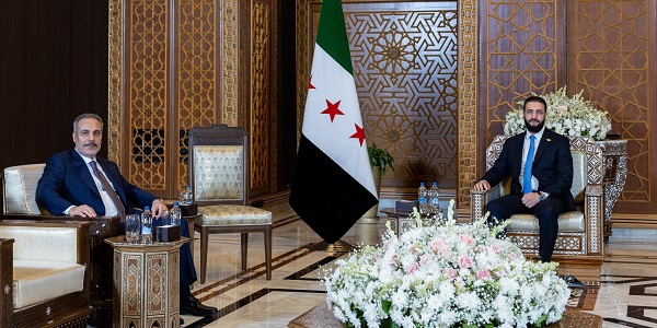 Bakan Hakan Fidan, Suriye Cumhurbaşkanı Ahmed Şara ile Görüştü