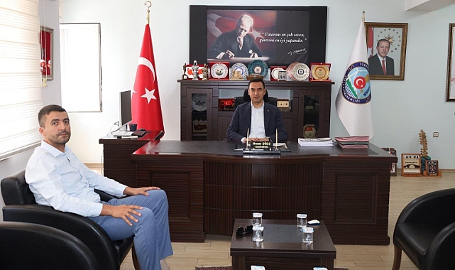 İlçe Sağlık Müdürü Mehmet Mesher IŞIK, Kaymakam Hasan UĞUZ’a Veda Ziyaretinde Bulundu