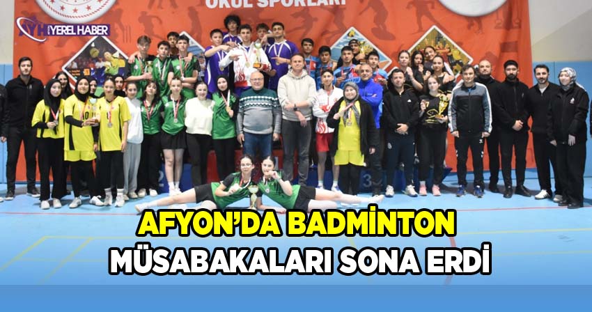 Afyonkarahisar'da Gençler Badminton Müsabakaları Son Buldu