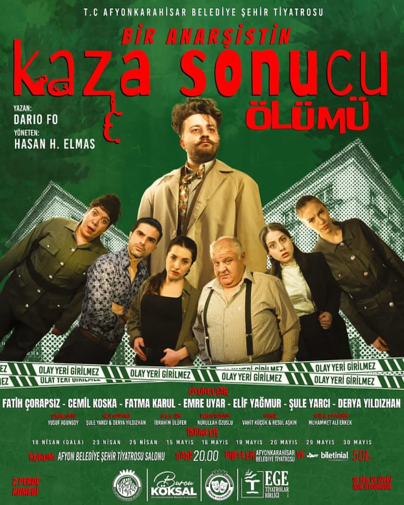 Afyonkarahisar Belediyesi Şehir Tiyatrosu'ndan Etkileyici Anarşist Oyunu