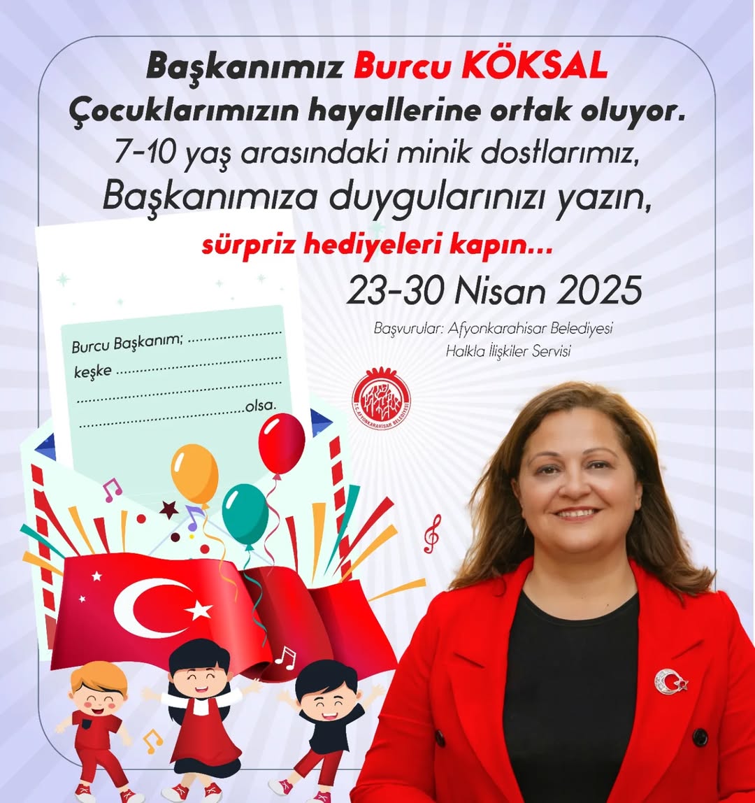 Afyonkarahisar'da Çocuklardan Belediye Başkanına Mektup Yağmuru