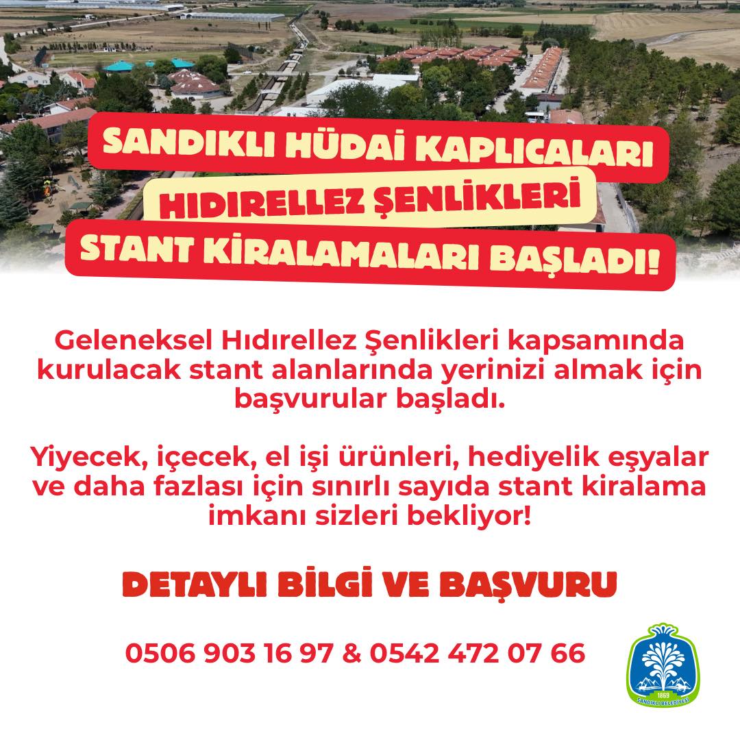Sandıklı'da Hıdırellez Coşkusu: Stant Başvuruları Başladı