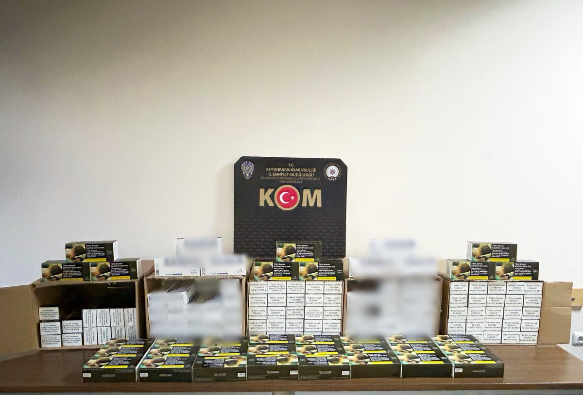 Afyonkarahisar'da Kaçak Makaron Operasyonu