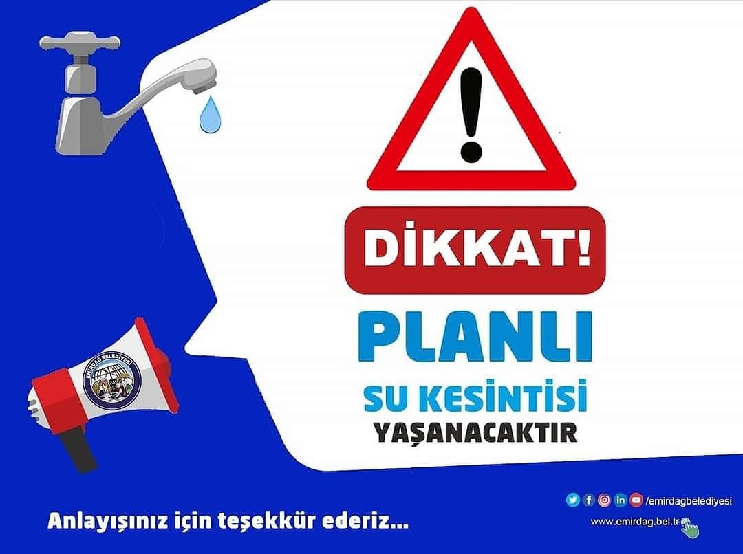 Emirdağ'da Su Kesintisi: İlçe Geneli Etkilendi