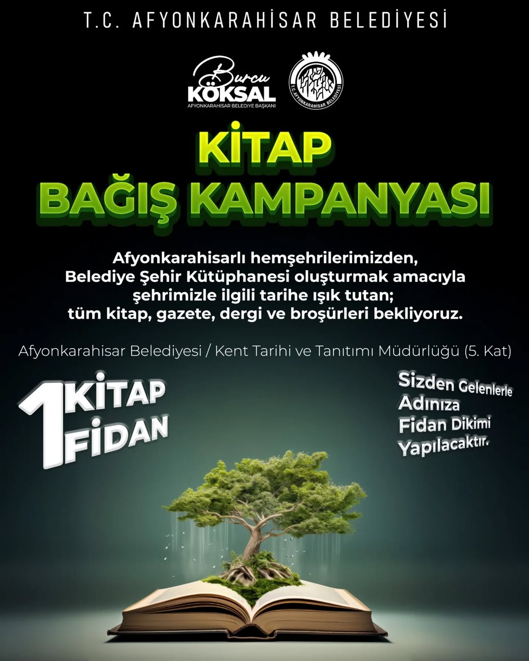 Afyonkarahisar'da Kitap Bağışı Kampanyasıyla Doğaya Destek