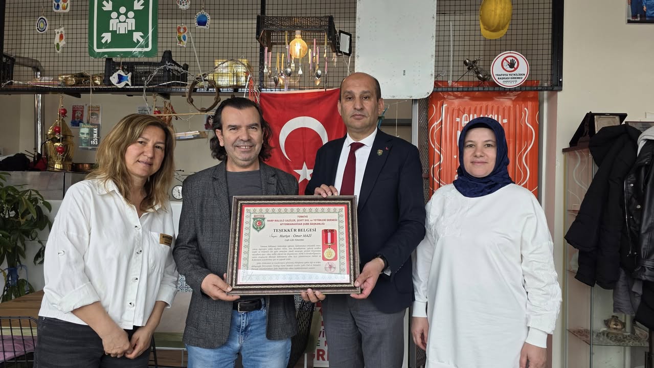 Afyon Şehit Gaziler Derneği'nden Cafelife'e Teşekkür