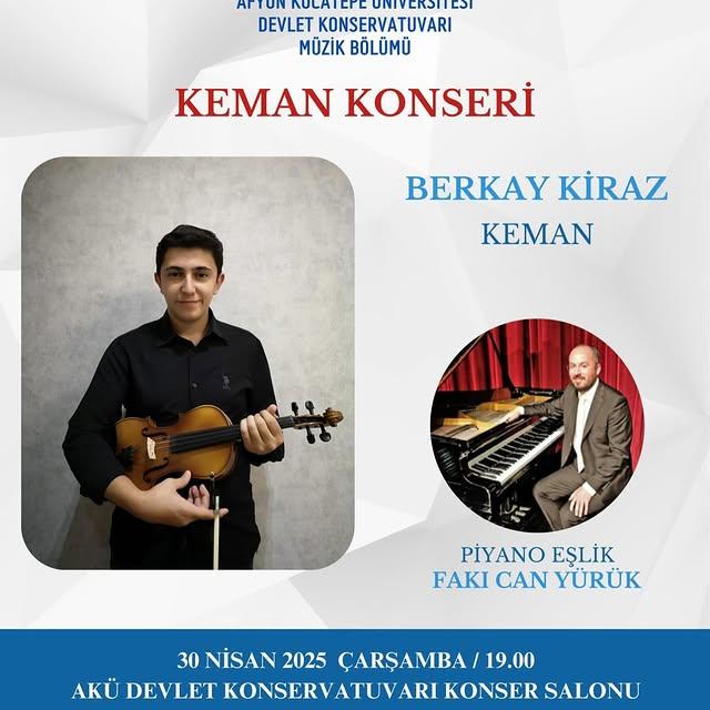 Afyon Kocatepe Üniversitesi'nde Keman Konseri: 1900 Devlet Konservatuarı Salonu Ev Sahibi