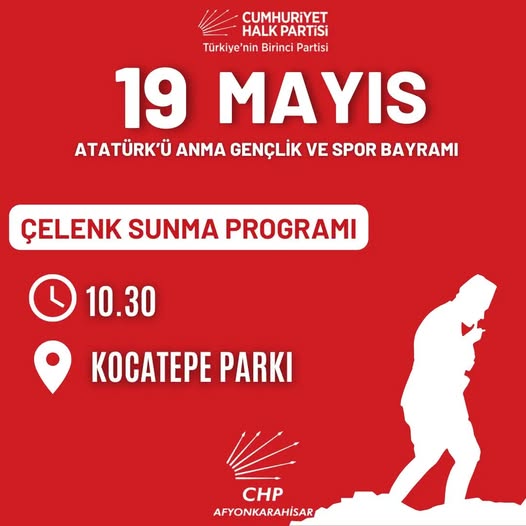 CHP Afyonkarahisar'dan Atatürk'e Saygı Çelengeri