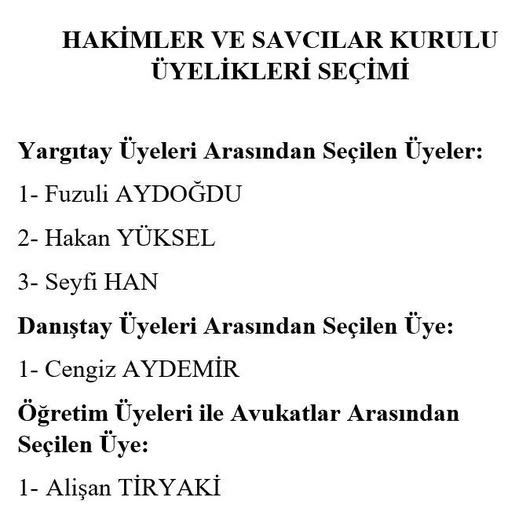 Ak Parti Afyonkarahisar Milletvekili Yurdunuseven, Hakimler ve Savcılar Kurulu Üyeliğine Seçildi
