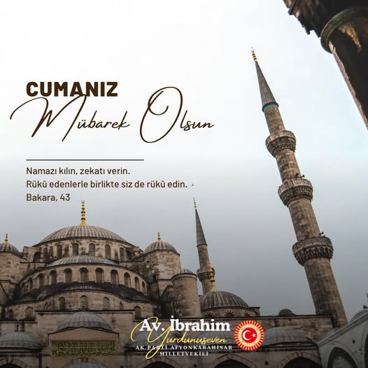 Afyonkarahisar Milletvekili Yurdunuseven'den Mübarek Cuma Mesajı