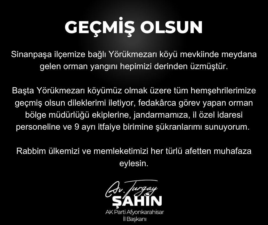 Afyonkarahisar'da Yörükmezarı Köyü'nde Orman Yangını