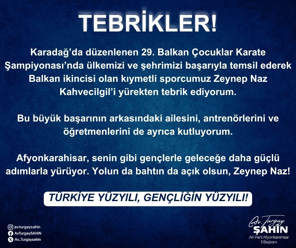 Afyonkarahisar'dan Balkan Karate'de Büyük Başarı: Zeynep Naz Kahvecilgil İkinci Oldu