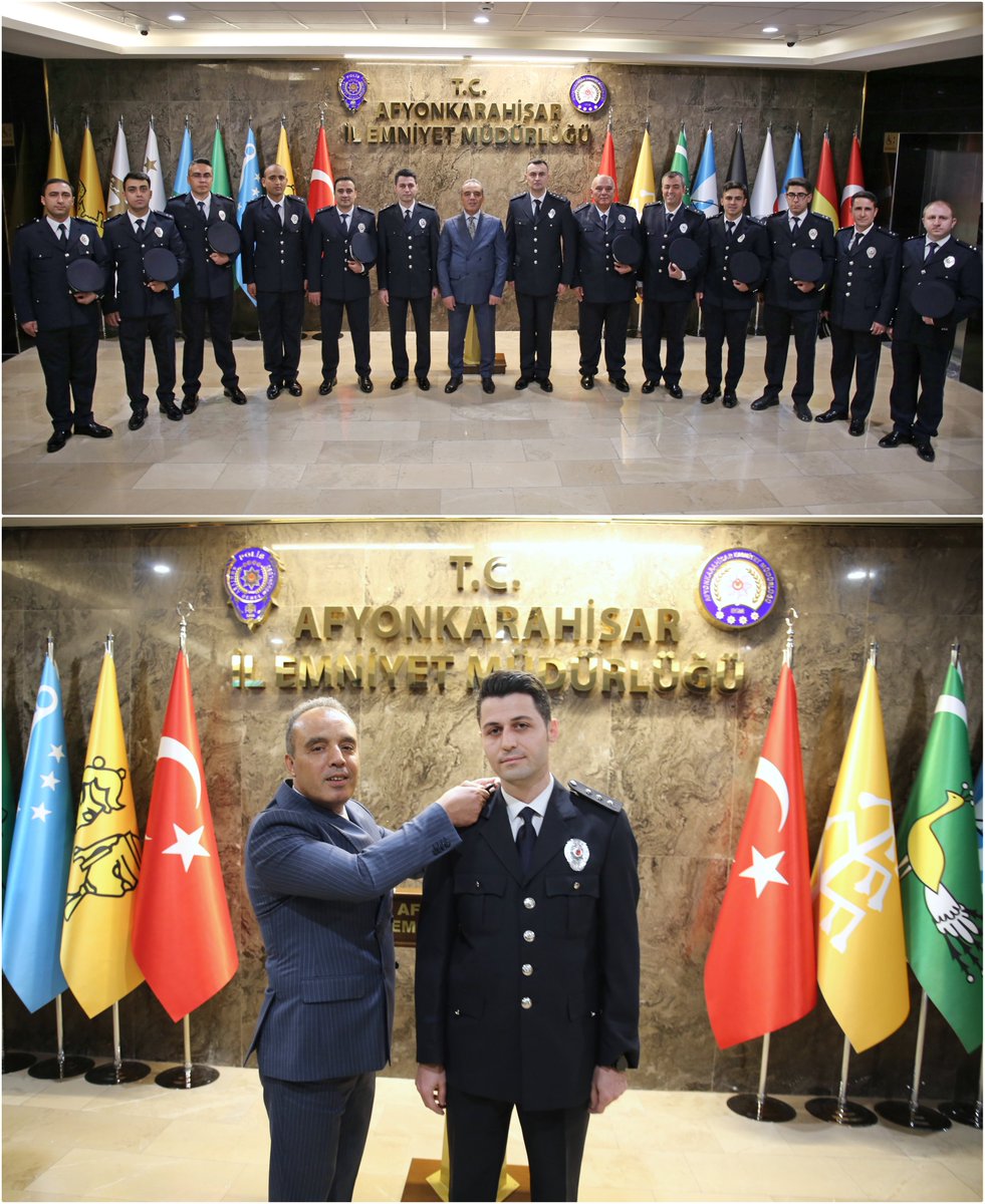 Afyonkarahisar Emniyet'te Rütbe Terfi Töreni Düzenlendi