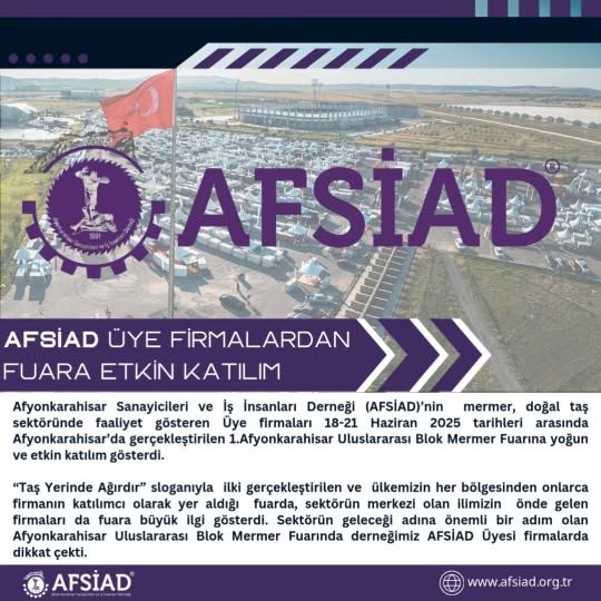 Afyonkarahisar'da Mermer Sektörünün Gücü Fuarda Buluştu