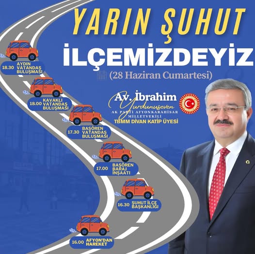 Ak Parti Afyonkarahisar Milletvekili Yurdunuseven Şuhut'ta Vatandaşla Buluşuyor