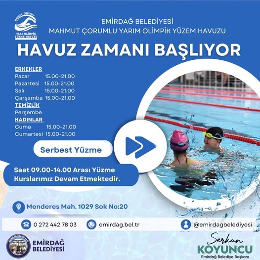 Emirdağ'da Yaz Boyunca Yüzme Keyfi: Mahmut Çorumlu Havuzu Açıldı