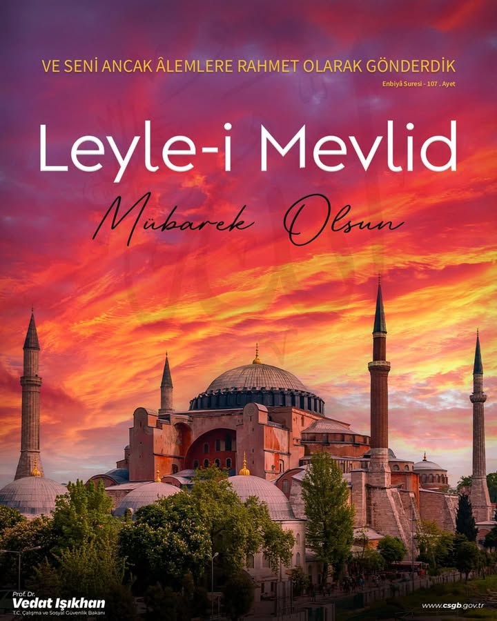 Milletimizin ve İslam âleminin Leyle-i Mevlid'ini tebrik ediyorum