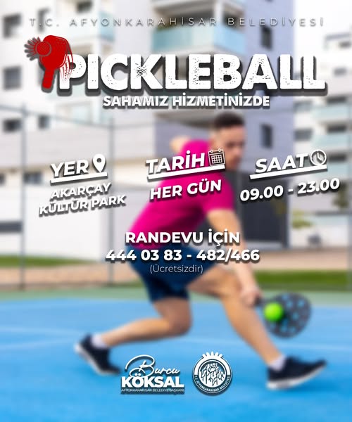 Afyonkarahisar'da Pickleball Sahası Ücretsiz Hizmete Başladı