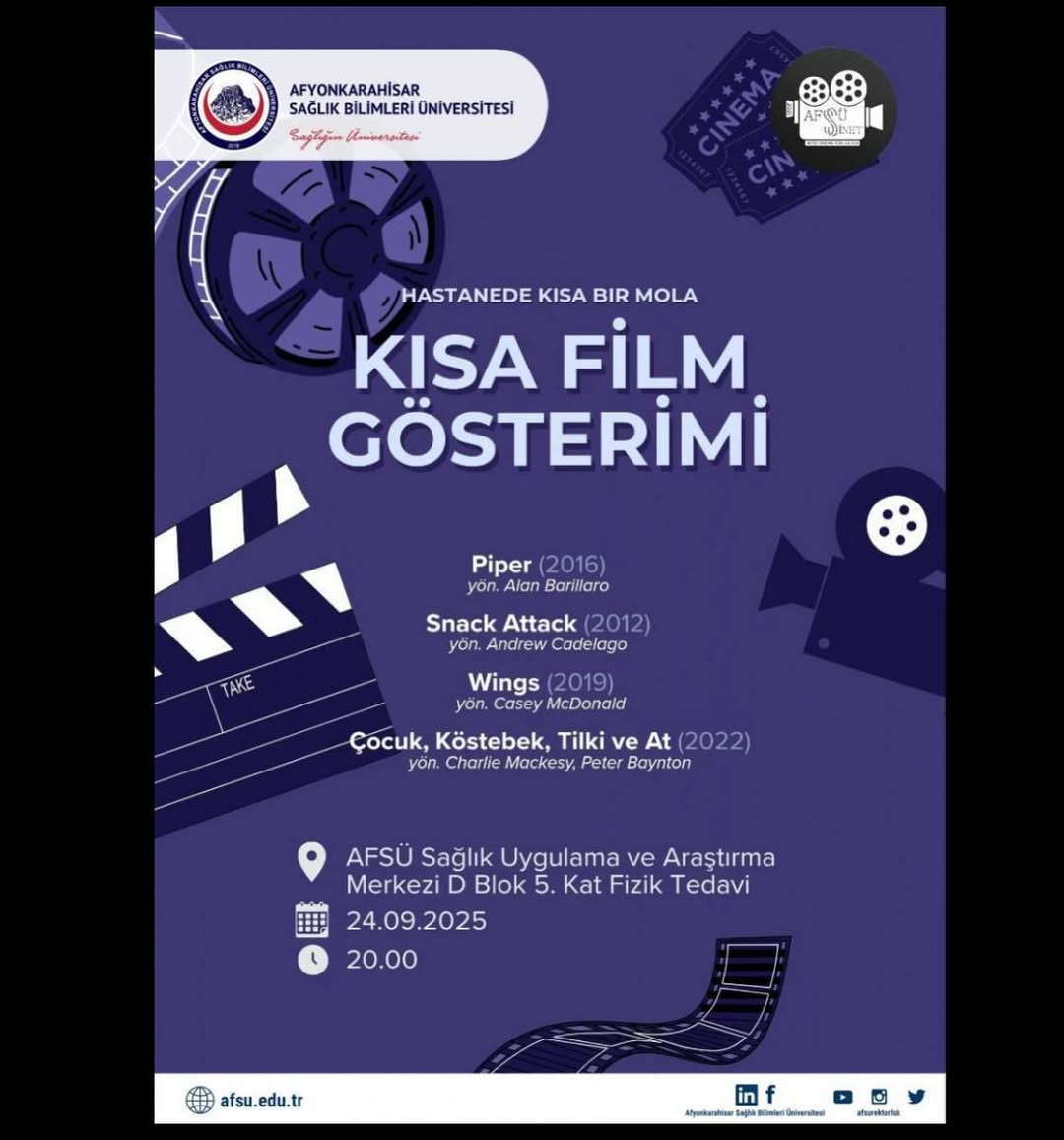 Afyonkarahisar Sağlık Bilimleri Üniversitesi’nde Kısa Film Gösterimi Düzenlendi