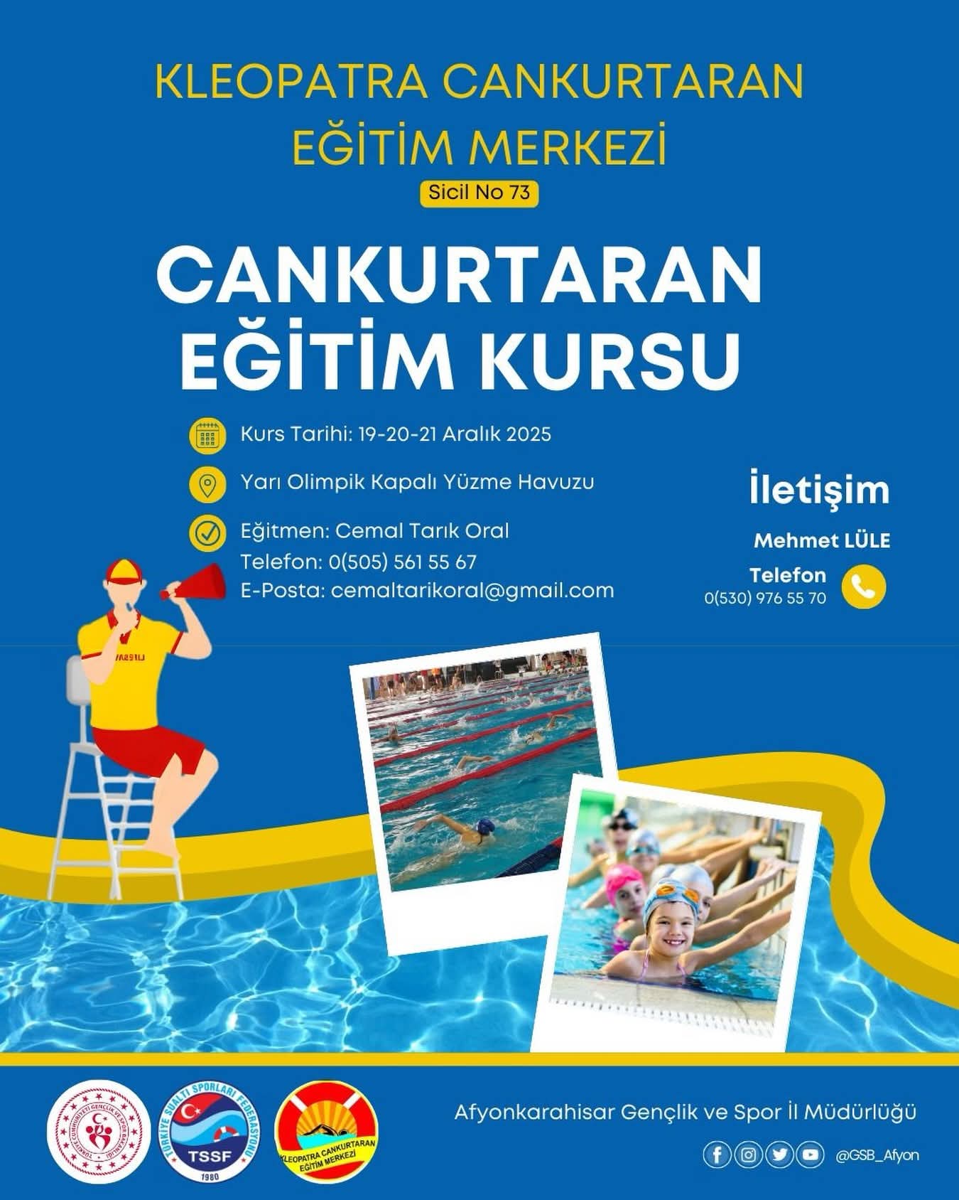 TSSF Onaylı Cankurtarma Kursu Afyonkarahisar’da Başlıyor