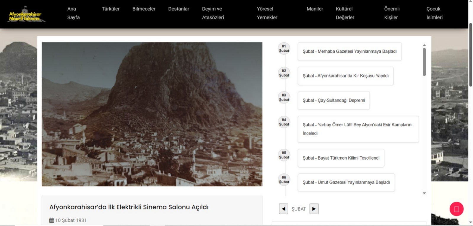 Afyon Kent Kültürü Dijitalde