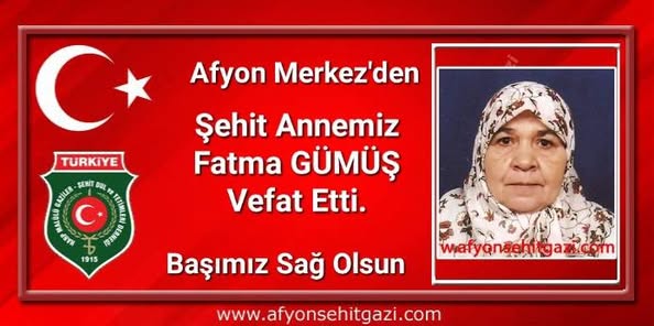 Şehit Anneleri ve Gazisi Anlayan Afyon Şehit Gaziler Derneği Başkanı Kumartaşlı'dan Anlamlı Mesaj
