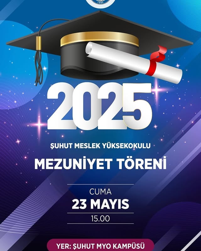 Afyon Kocatepe Üniversitesi Şuhut Meslek Yüksekokulu Mezuniyet Töreni Gerçekleştirildi